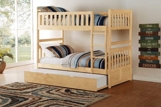 B2043-1*R - (4) Twin/Twin Bunk Bed with Twin Trundle