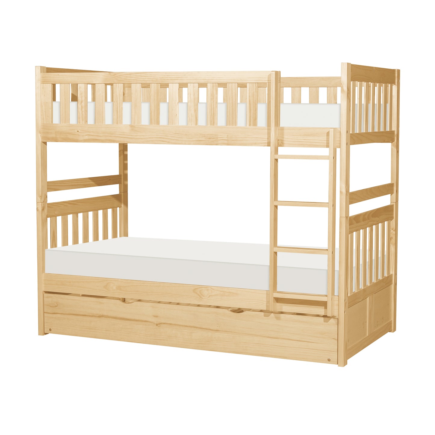 B2043-1*R - (4) Twin/Twin Bunk Bed with Twin Trundle