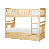 B2043-1*T - (4) Twin/Twin Bunk Bed with Storage Boxes