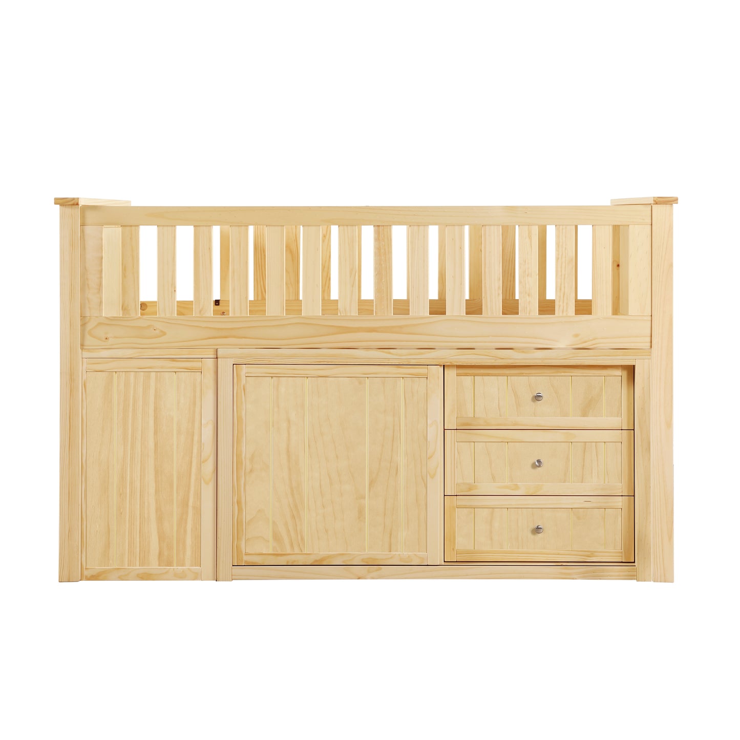 B2043LL-1*BC2DR - (6) Low Loft Bunk with Bookcase and 2 Dressers