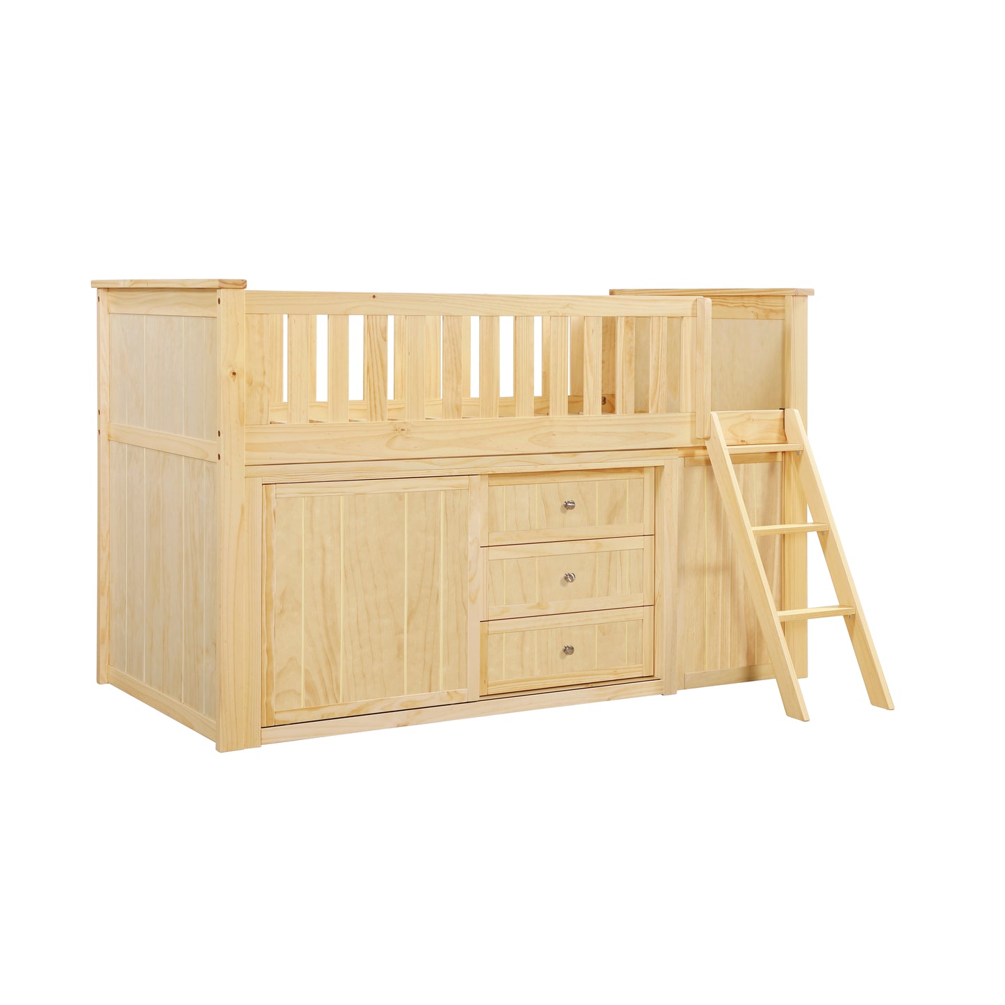 B2043LL-1*BCDR - (5) Low Loft Bunk with Bookcase and Dresser