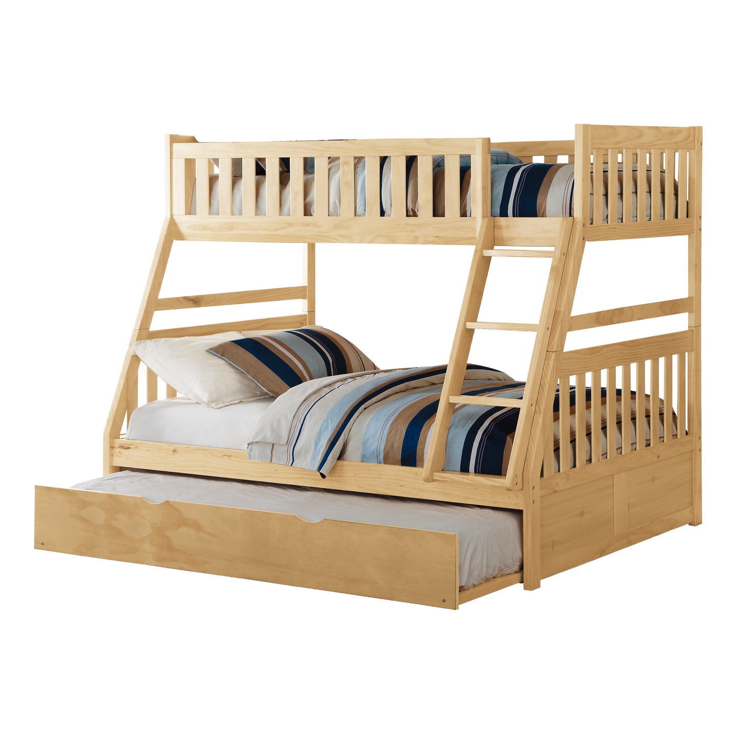 B2043TF-1*R - (4) Twin/Full Bunk Bed with Twin Trundle
