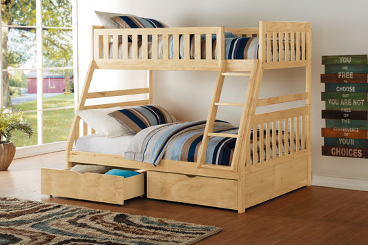 B2043TF-1*T - (4) Twin/Full Bunk Bed with Storage Boxes