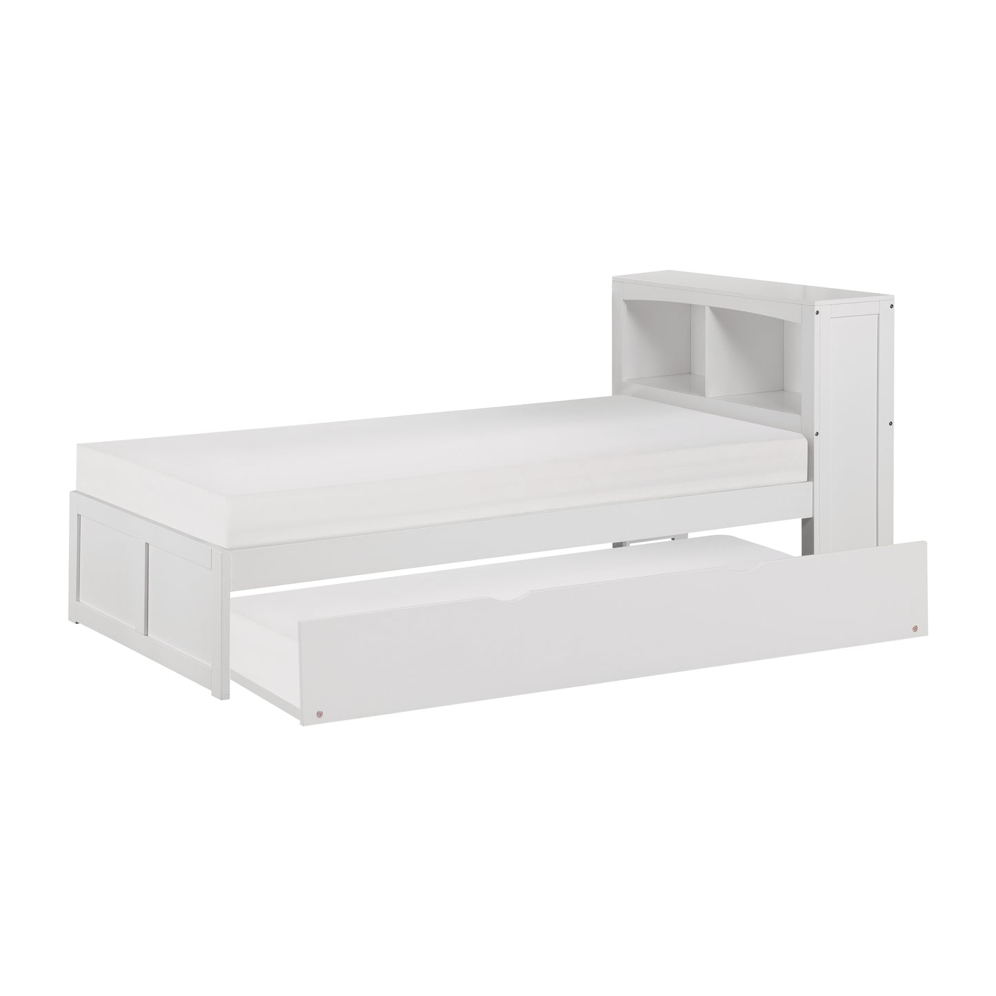 B2053BCW-1R* - (3) Twin Bookcase Bed with Twin Trundle