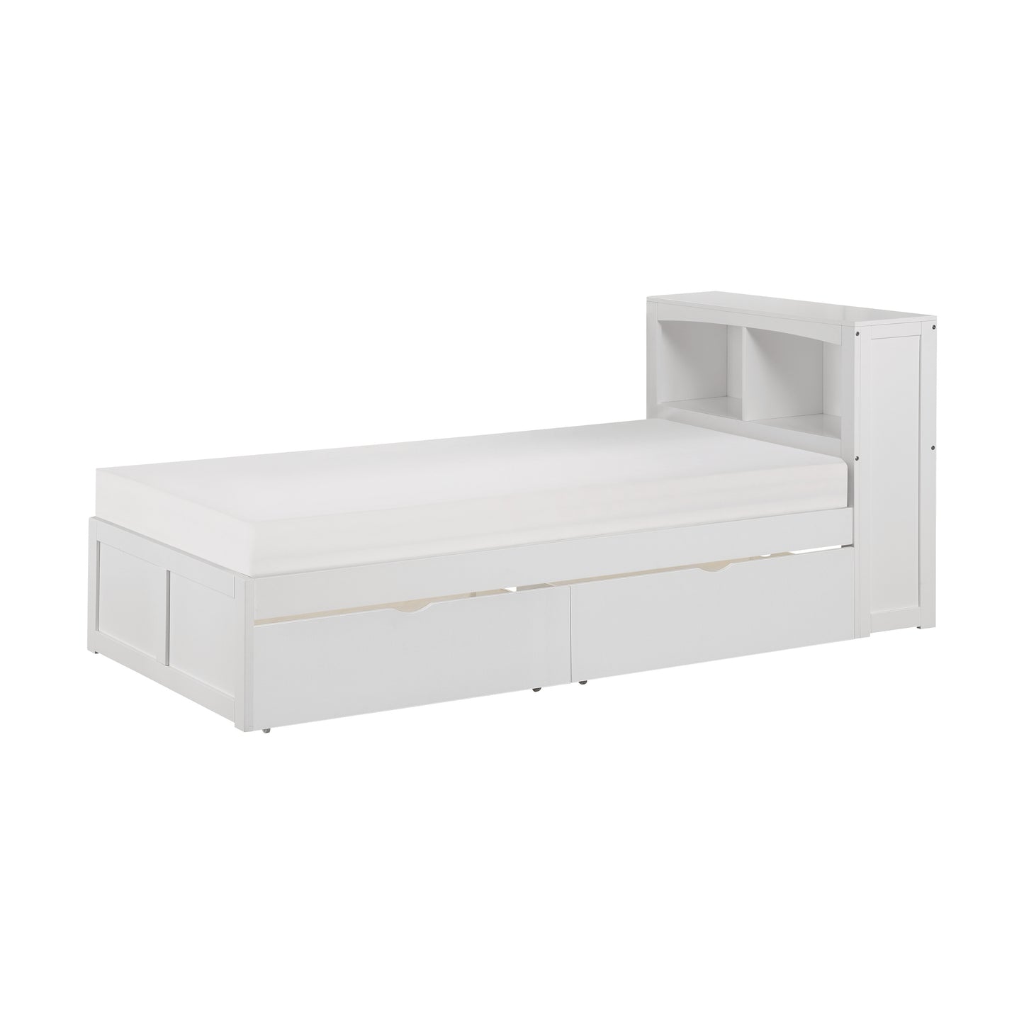 B2053BCW-1T* - (3) Twin Bookcase Bed with Storage Boxes