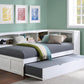B2053BCW-1BCR* - (4) Twin Bookcase Corner Bed with Twin Trundle