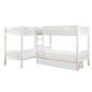 B2053CNW-1T* - (4) Corner Bunk Bed with Storage Boxes