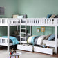 B2053CNW-1T* - (4) Corner Bunk Bed with Storage Boxes