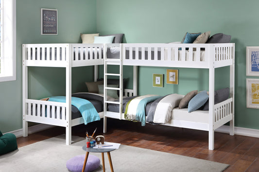 B2053CNW-1* - (3) Corner Bunk Bed