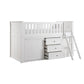 B2053LLW-1*BCDR - (5) Low Loft Bunk with Bookcase and Dresser