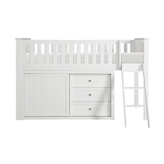 B2053LLW-1*DR - (4) Low Loft Bunk with Dresser