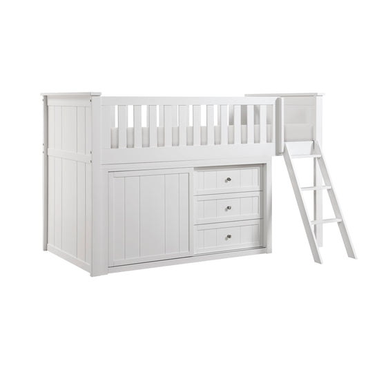 B2053LLW-1*DR - (4) Low Loft Bunk with Dresser