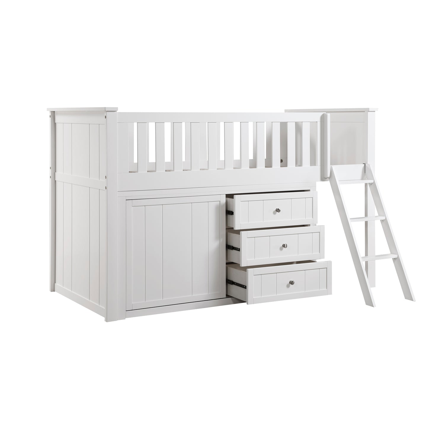 B2053LLW-1*DR - (4) Low Loft Bunk with Dresser
