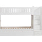 B2053SBW-1*R - (5) Twin/Twin Step Bunk Bed with Twin Trundle