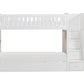 B2053SBW-1*R - (5) Twin/Twin Step Bunk Bed with Twin Trundle