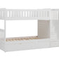 B2053SBW-1*R - (5) Twin/Twin Step Bunk Bed with Twin Trundle