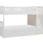 B2053SBW-1*R - (5) Twin/Twin Step Bunk Bed with Twin Trundle
