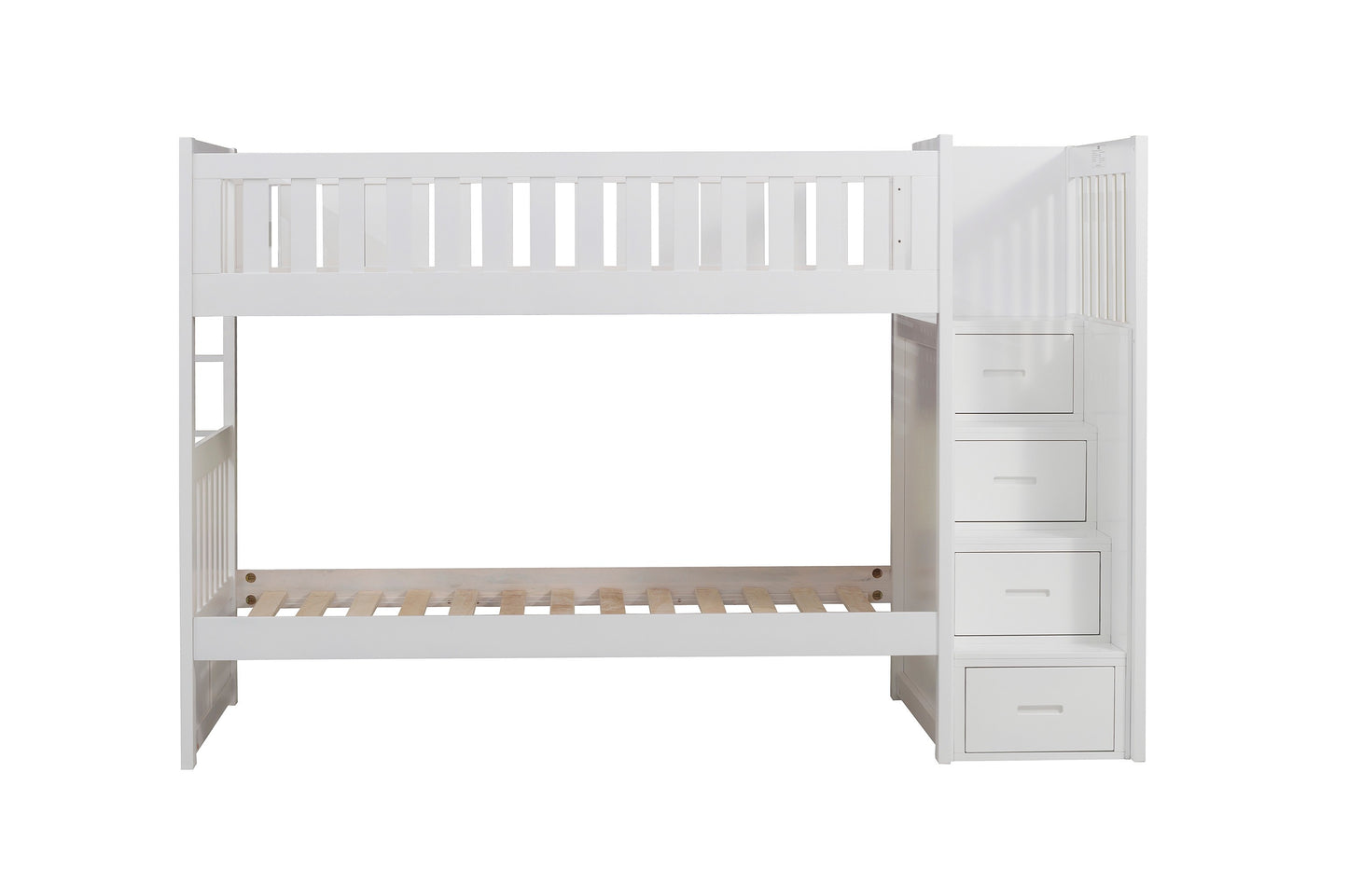 B2053SBW-1* - (4) Twin/Twin Step Bunk Bed