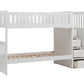 B2053SBW-1* - (4) Twin/Twin Step Bunk Bed