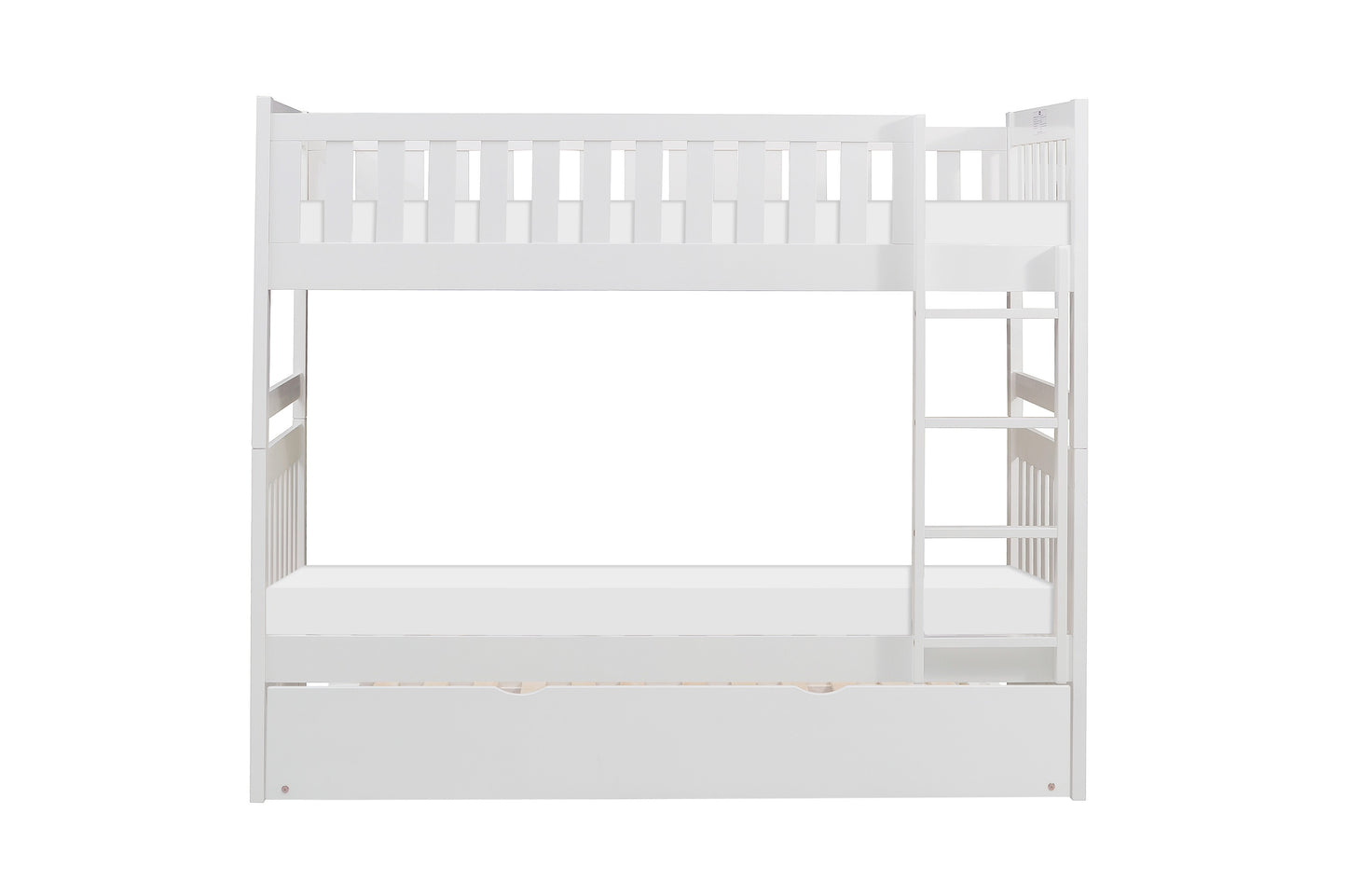 B2053W-1*R - (4) Twin/Twin Bunk Bed with Twin Trundle