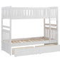 B2053W-1*T - (4) Twin/Twin Bunk Bed with Storage Boxes