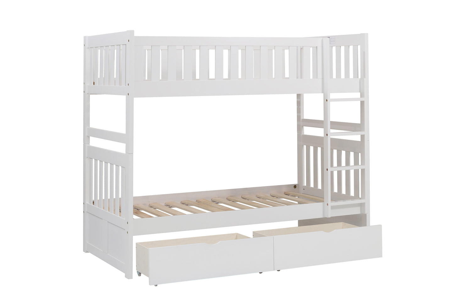 B2053W-1*T - (4) Twin/Twin Bunk Bed with Storage Boxes