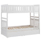 B2053W-1*T - (4) Twin/Twin Bunk Bed with Storage Boxes
