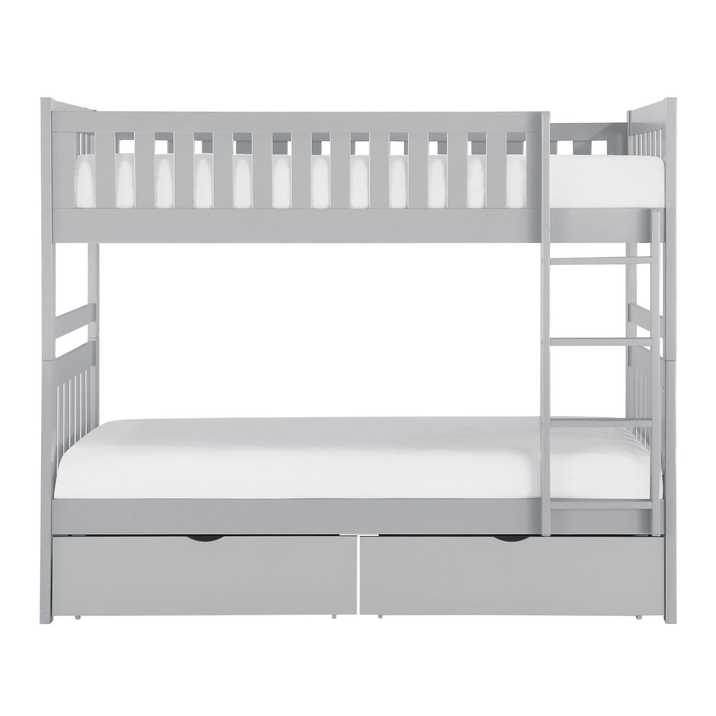 B2063-1*T - (4) Twin/Twin Bunk Bed with Storage Boxes