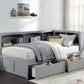 B2063BC-1BCT* - (4) Twin Bookcase Corner Bed with Storage Boxes