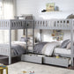 B2063CN-1T* - (4) Corner Bunk Bed with Storage Boxes