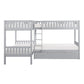 B2063CN-1R* - (4) Corner Bunk Bed with Twin Trundle