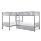 B2063CN-1R* - (4) Corner Bunk Bed with Twin Trundle