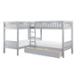 B2063CN-1T* - (4) Corner Bunk Bed with Storage Boxes