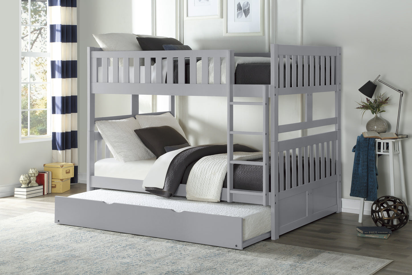 B2063FF-1*R - (4) Full/Full Bunk Bed with Twin Trundle