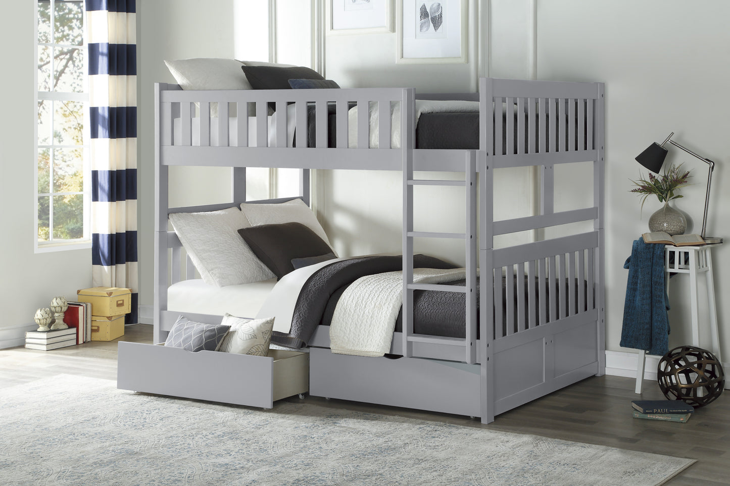 B2063FF-1*T - (4) Full/Full Bunk Bed with Storage Boxes