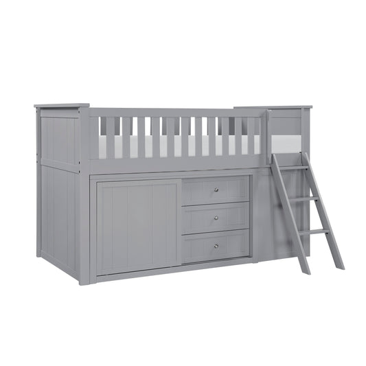 B2063LL-1*BCDR - (5) Low Loft Bunk with Bookcase and Dresser
