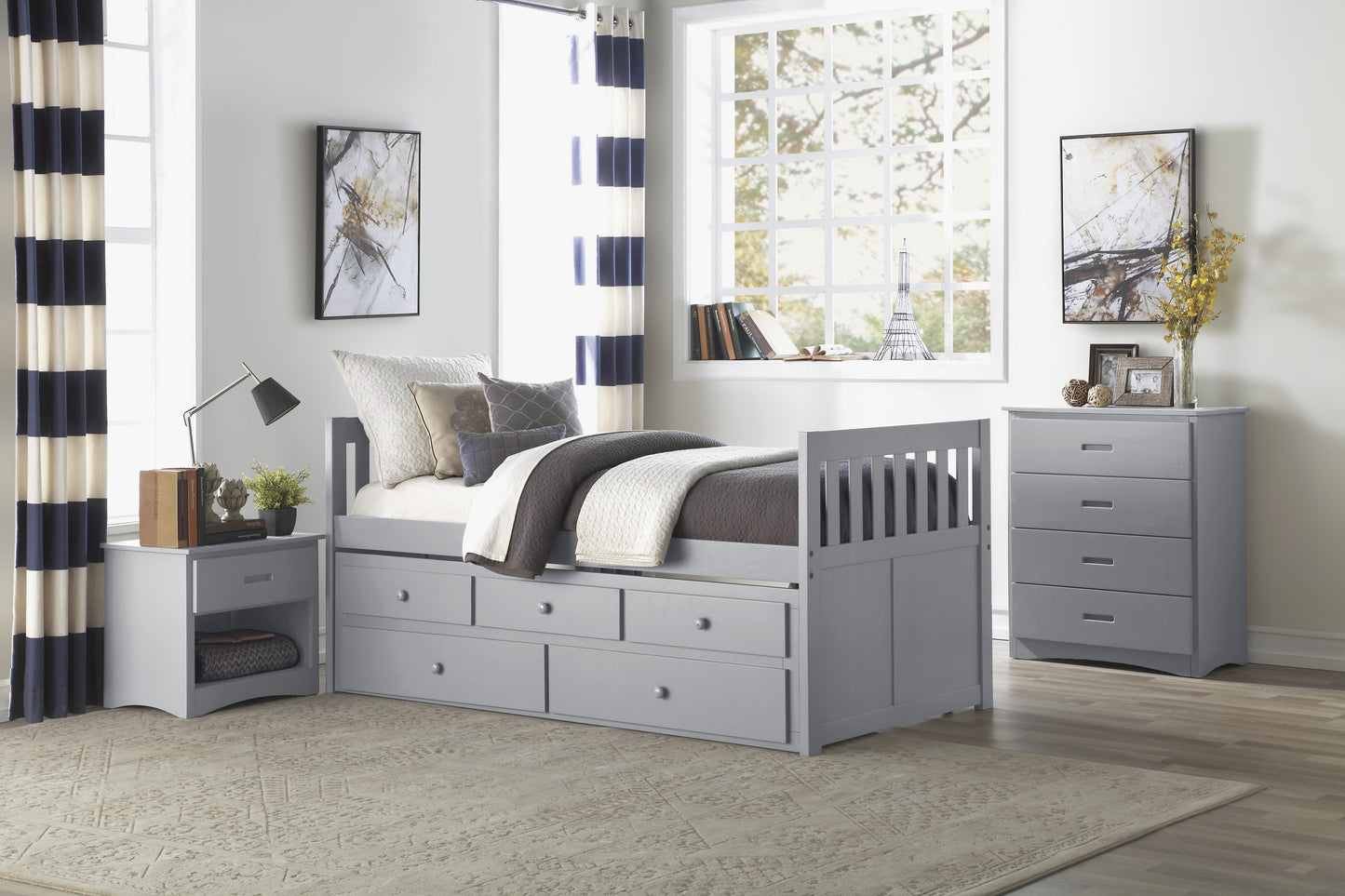 B2063PR-1* - (2) Twin/Twin Trundle Bed