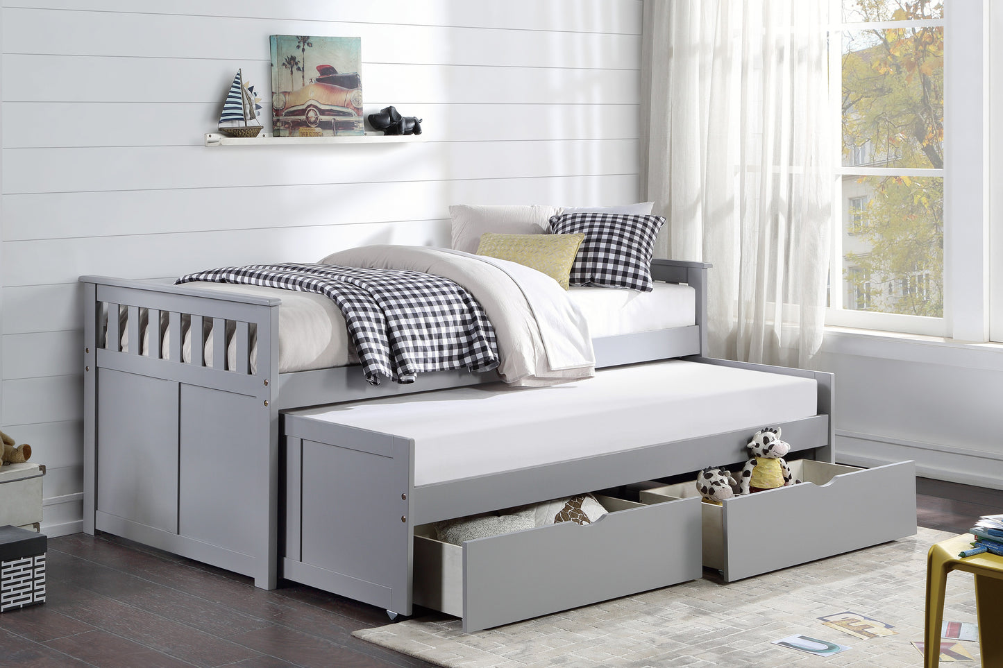 B2063RT-1T* - (4) Twin/Twin Bed with Storage Boxes