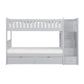 B2063SB-1*T - (5) Twin/Twin Step Bunk Bed with Storage Boxes