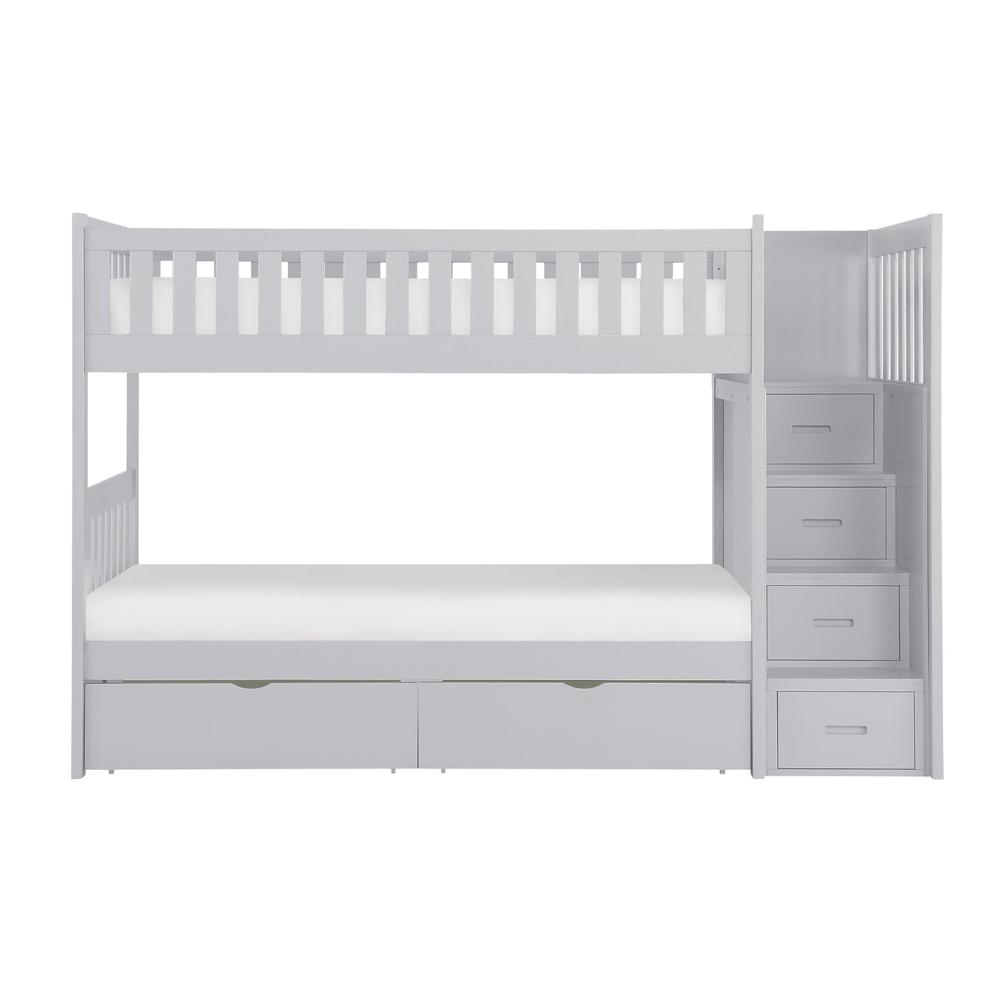 B2063SB-1*T - (5) Twin/Twin Step Bunk Bed with Storage Boxes
