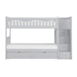 B2063SB-1*T - (5) Twin/Twin Step Bunk Bed with Storage Boxes