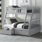 B2063TF-1*T - (4) Twin/Full Bunk Bed with Storage Boxes