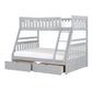 B2063TF-1*T - (4) Twin/Full Bunk Bed with Storage Boxes