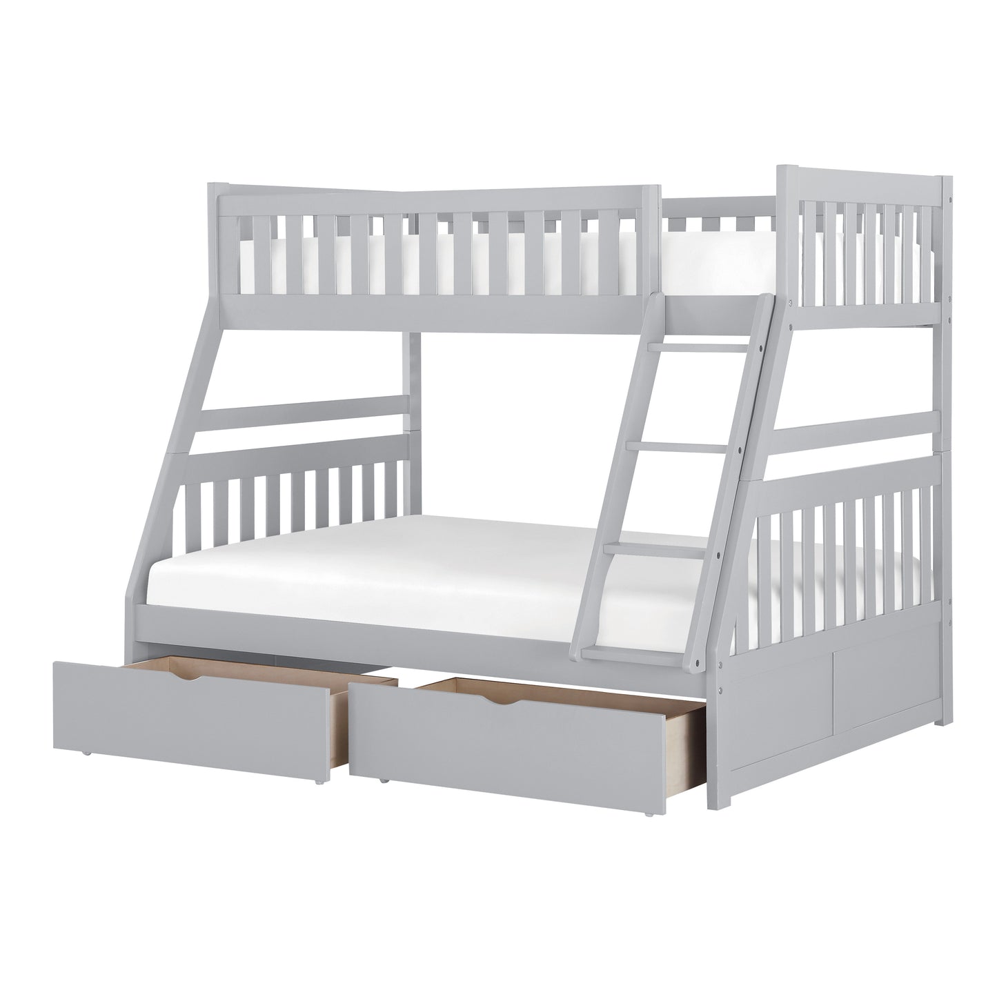 B2063TF-1*T - (4) Twin/Full Bunk Bed with Storage Boxes