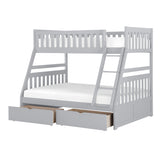 B2063TF-1*T - (4) Twin/Full Bunk Bed with Storage Boxes