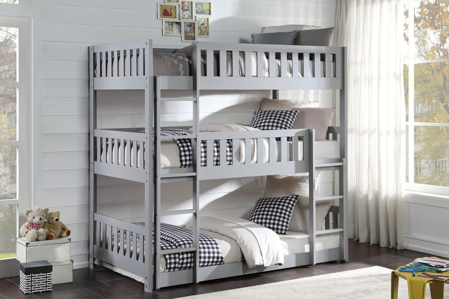 B2063TTT-1* - (3) Triple Bunk Bed
