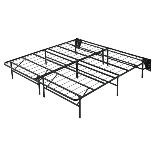 BF-1MT-CK - California King Foldable Metal Platform Bed Frame, Toolless