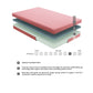 MT-PG07PKF - 7" Pink Full Gel-Infused Memory Foam Mattress and Pillow Set