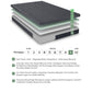 MT-UNG11F - 11" Full Green Tea Gel-Infused Memory Foam Mattress