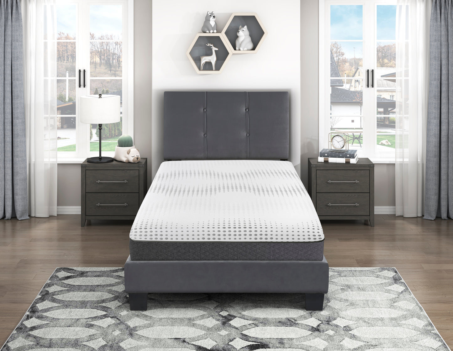 MT-UNH12T - 12" Twin Green Tea Gel-Infused Memory Foam Hybrid Mattress